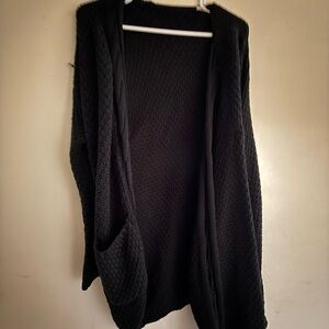 Elegant Black Cardigan Sweater